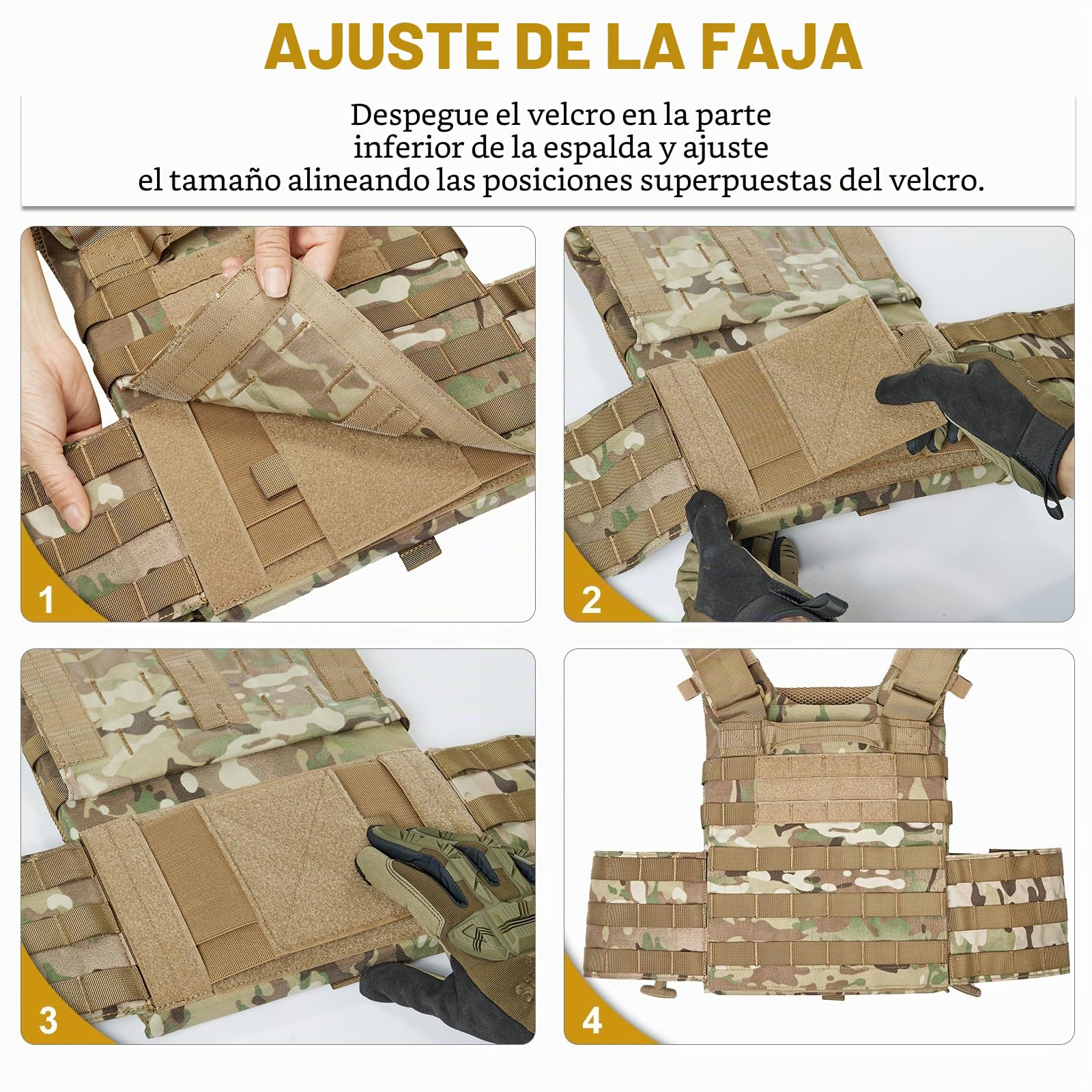 OneTigris FYR Chaleco táctico para airsoft, tirantes de placa ajustable transpirable protector de pecho para paintball, policía, airsoft