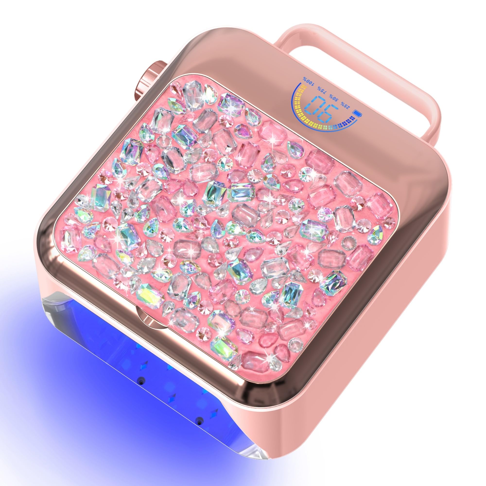 Lampa UV do paznokci, Akumulatorowa lampa UV LED do paznokci 54 W, diamentowa suszarka, polerowania żeli, profesjonalne urządzenie utwardzania w salonie