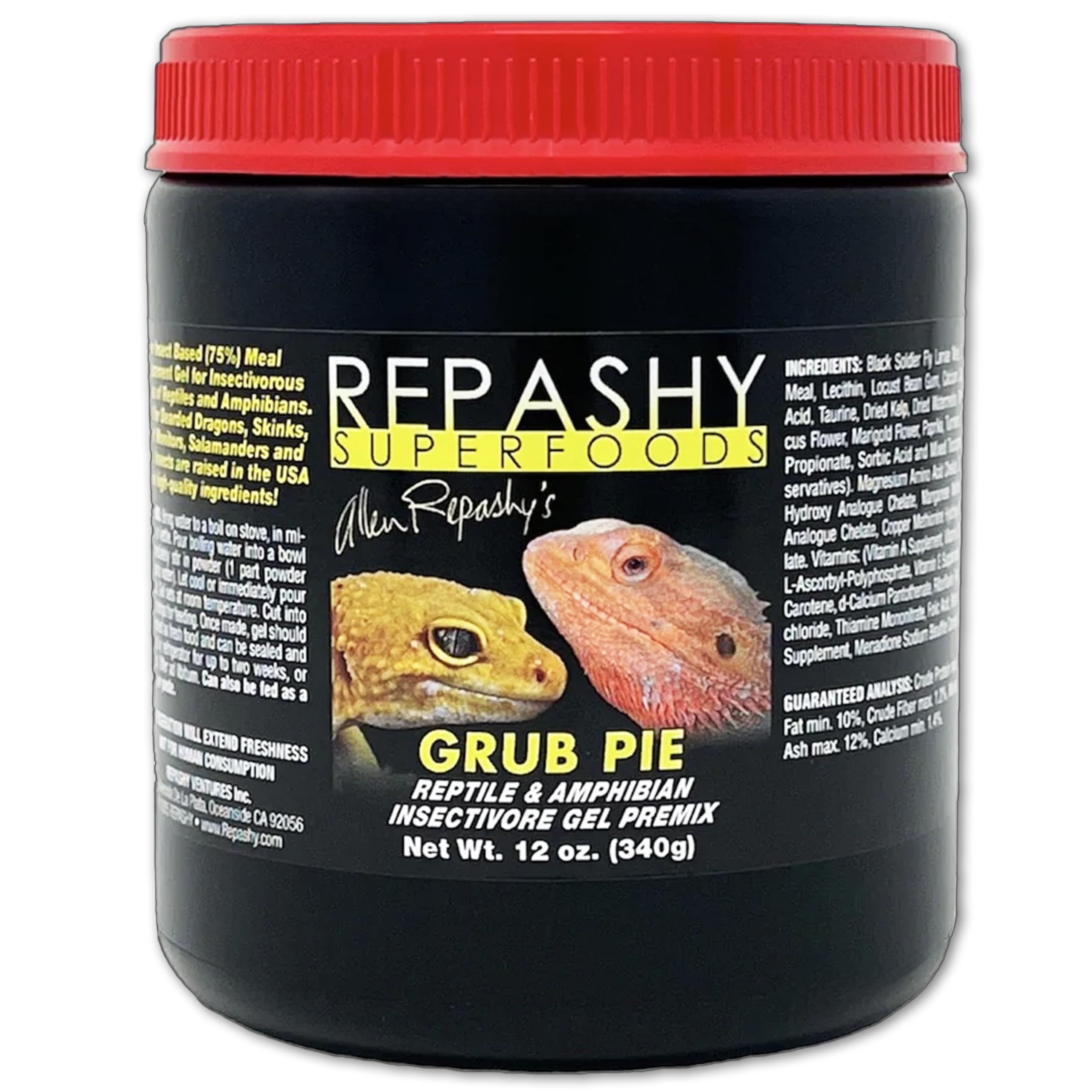 Repashy Grub Pie Reptile & Amphibian Insectivore Gel Premix, 340g