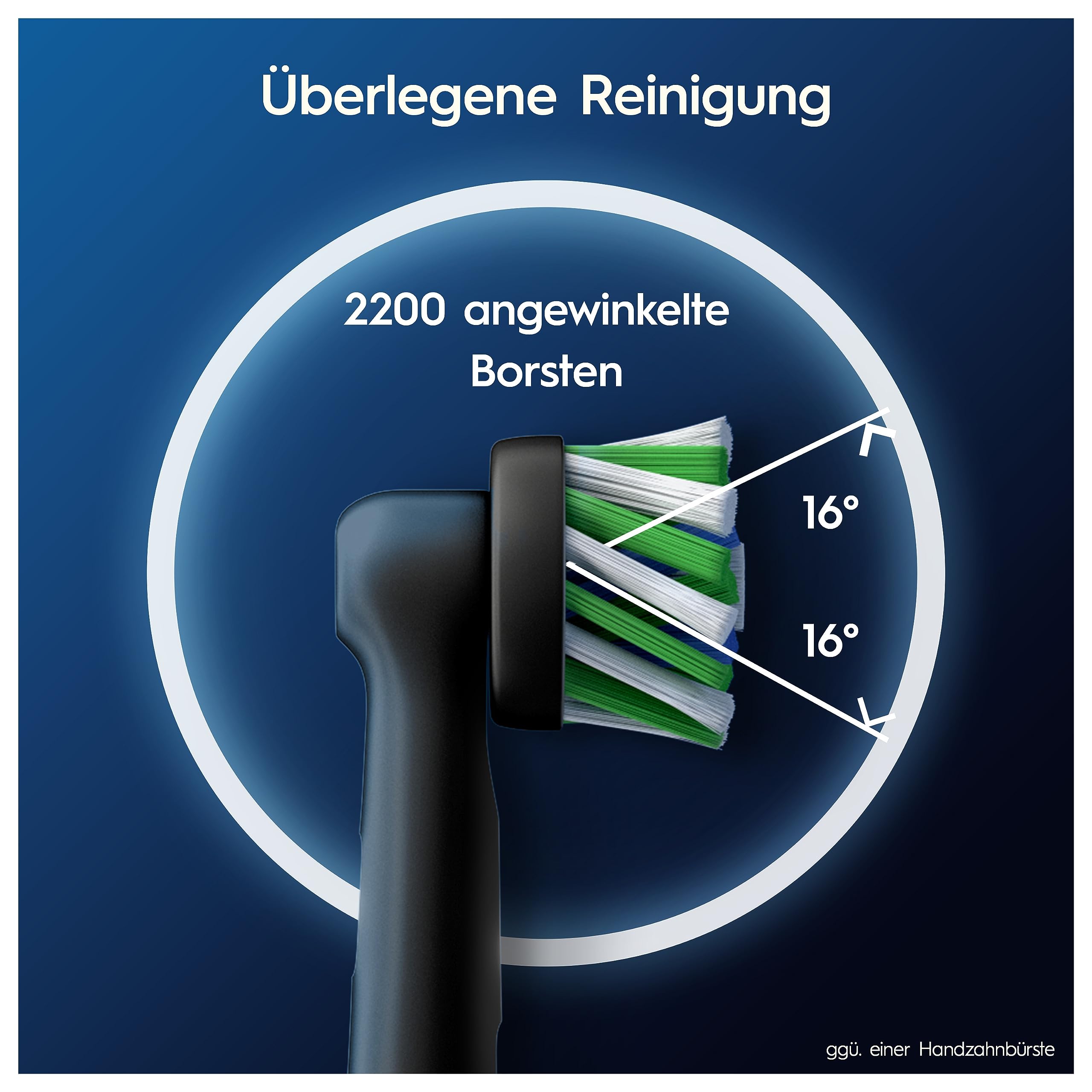 Oral-B Aufsteckbürsten PRO CrossAction, Weiß, 10 Stück | Original Zahnbürstenaufsatz für Elektrische Zahnbürste, Gründliche Plaque-Entfernung und Überlegene Zahnreinigung
