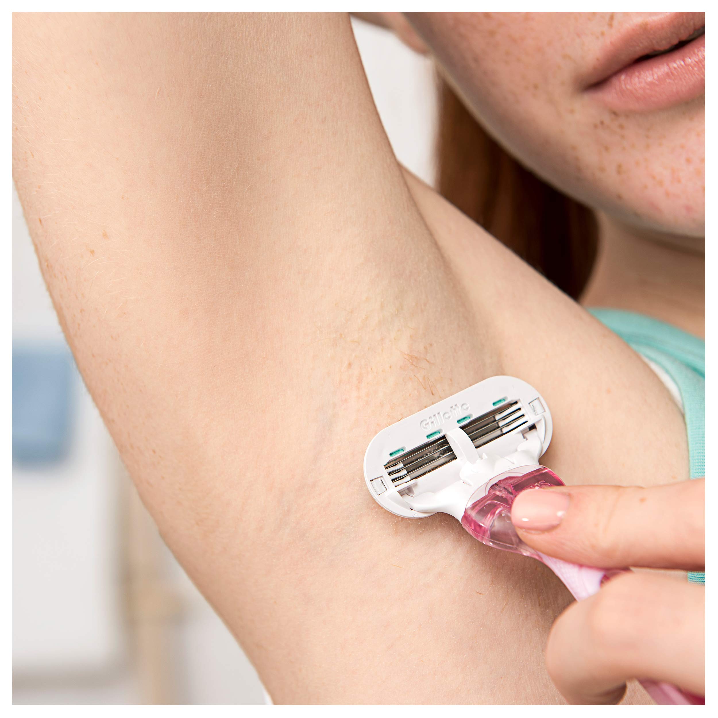 Gillette Venus Sensitive golarka damska, 3 + 1 golarka, opakowanie z 20 ostrzami (3 ostrza), gładkie golenie z nawilżającymi jednorazowymi paskami, pomysł na prezent