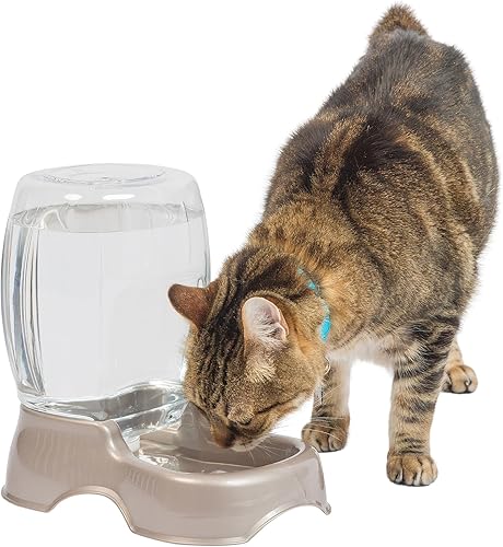 Vista 23 de Petmate Pet Cafe Waterer Dispensador de agua para gatos y perros, 4 tamaños, 3 galones, color marrón perlado, fabricado en Estados Unidos Azul