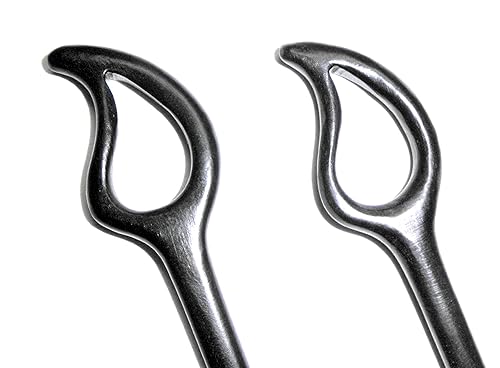 Miniatura 7 de JWL (TWO) - Palos de madera de ébano (7.75 pulgadas) con forma de gota de lluvia (7.75 pulgadas)