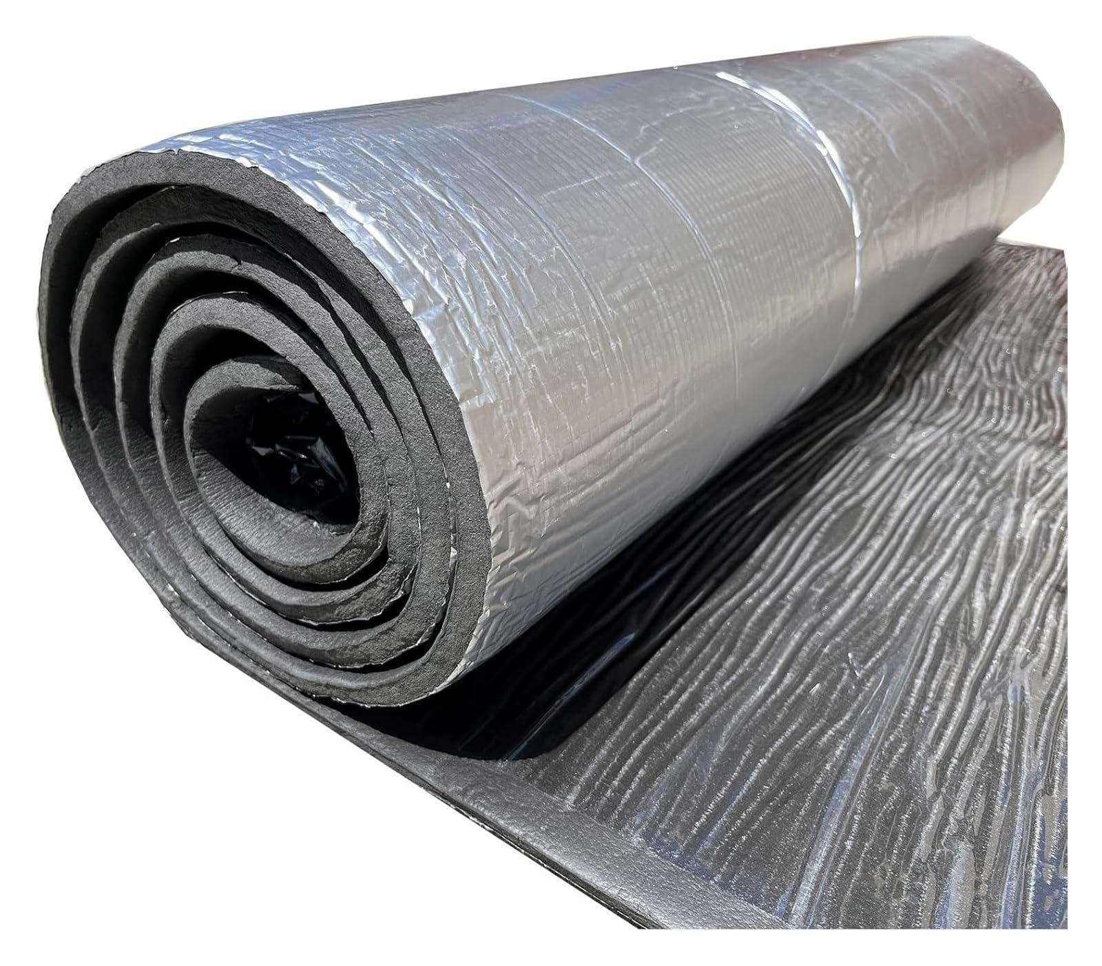Isolamento in foglio di alluminio autoadesivo, Foglio di protezione termica in alluminio, rotolo isolante riflettente, for irrigazione invernale, kit di isolamento for porta del garage, spesso 0,2 pol