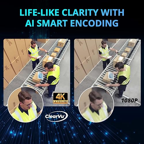 Miniatura 4 de Defender Sistema de cámara de seguridad Sentinel 4K 8CH PoeE con tecnología AI, 4 cámaras de vigilancia de metal NVR para exteriores, disco duro de