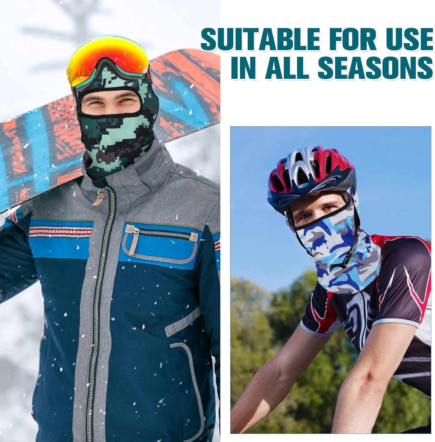 Vicenpal 36 Pcs Balaclava Face Cover Ski Mask Full Face Cover UV Sun Protection Windproof Mask for Sports Outdoor Riding - Image 4