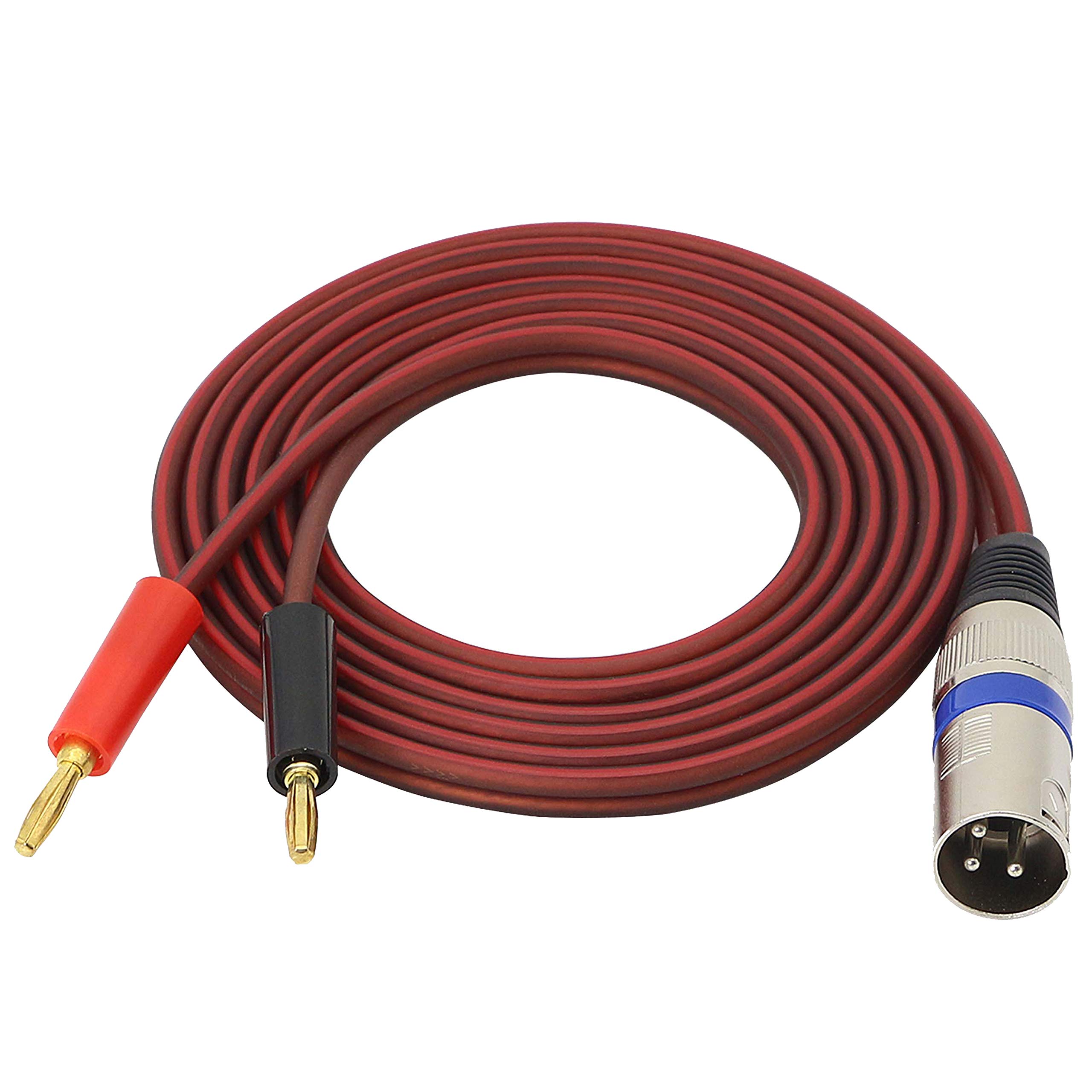 XLR to Banana Speaker Cable,XLR 3 Pin Male to Dual Banana Plugs Audio