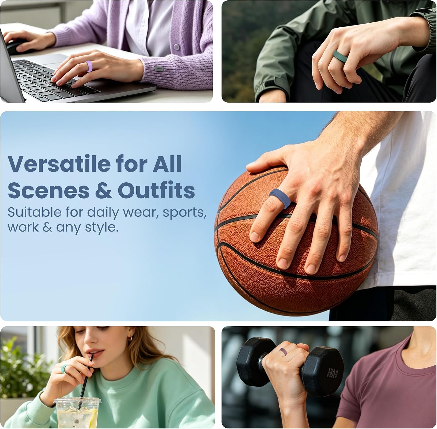 AhaStyle Silicone Ring Covers for Oura Ring Gen 5 (2026) with Storage Case