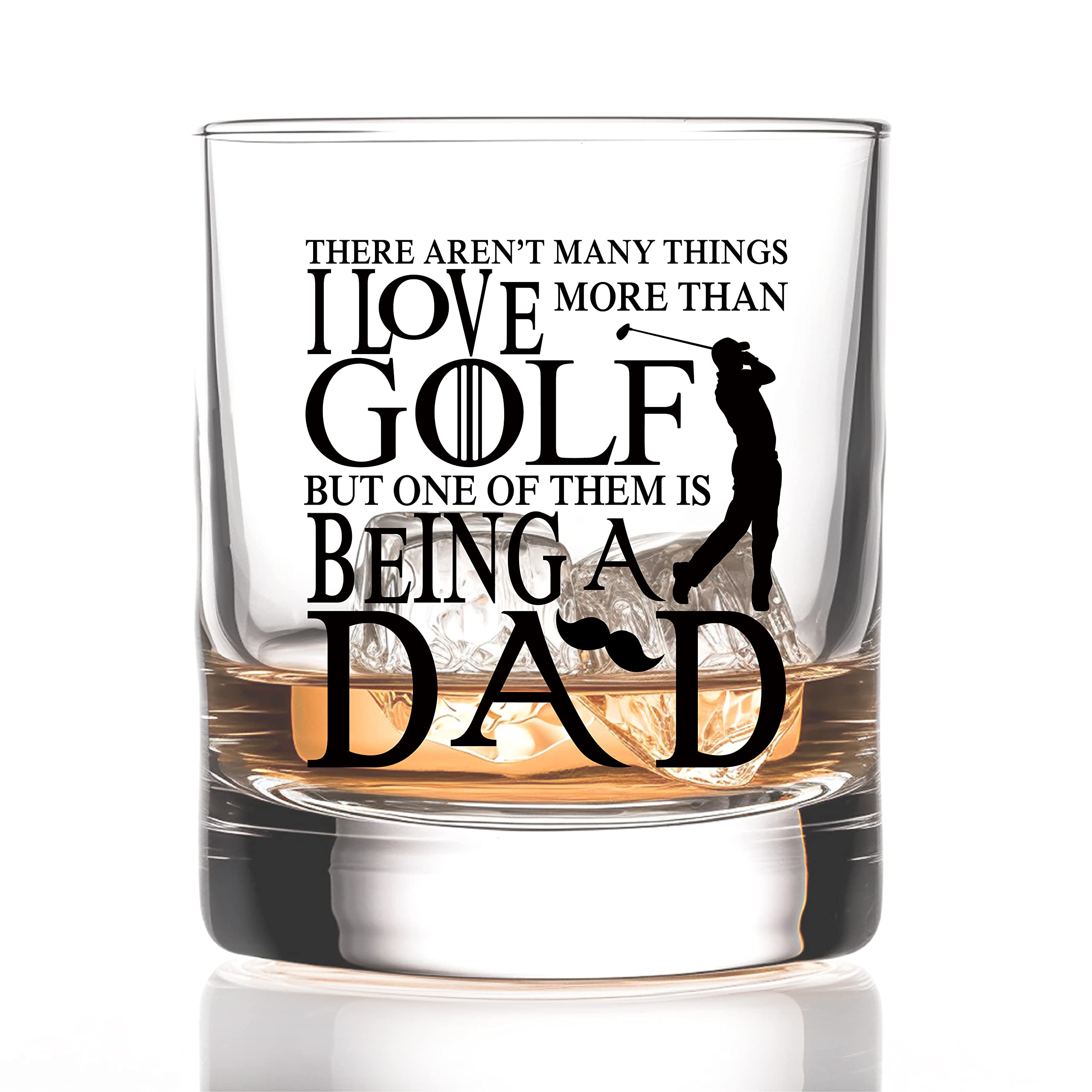 RZHV There Aren't Many Things I Love More Than Golf Old Fashioned Whiskey Glass, Funny Father's Day Anniversary Birthday Gift for Men Husband Dad Uncle Grandpa Friends Coworkers Golf Lover