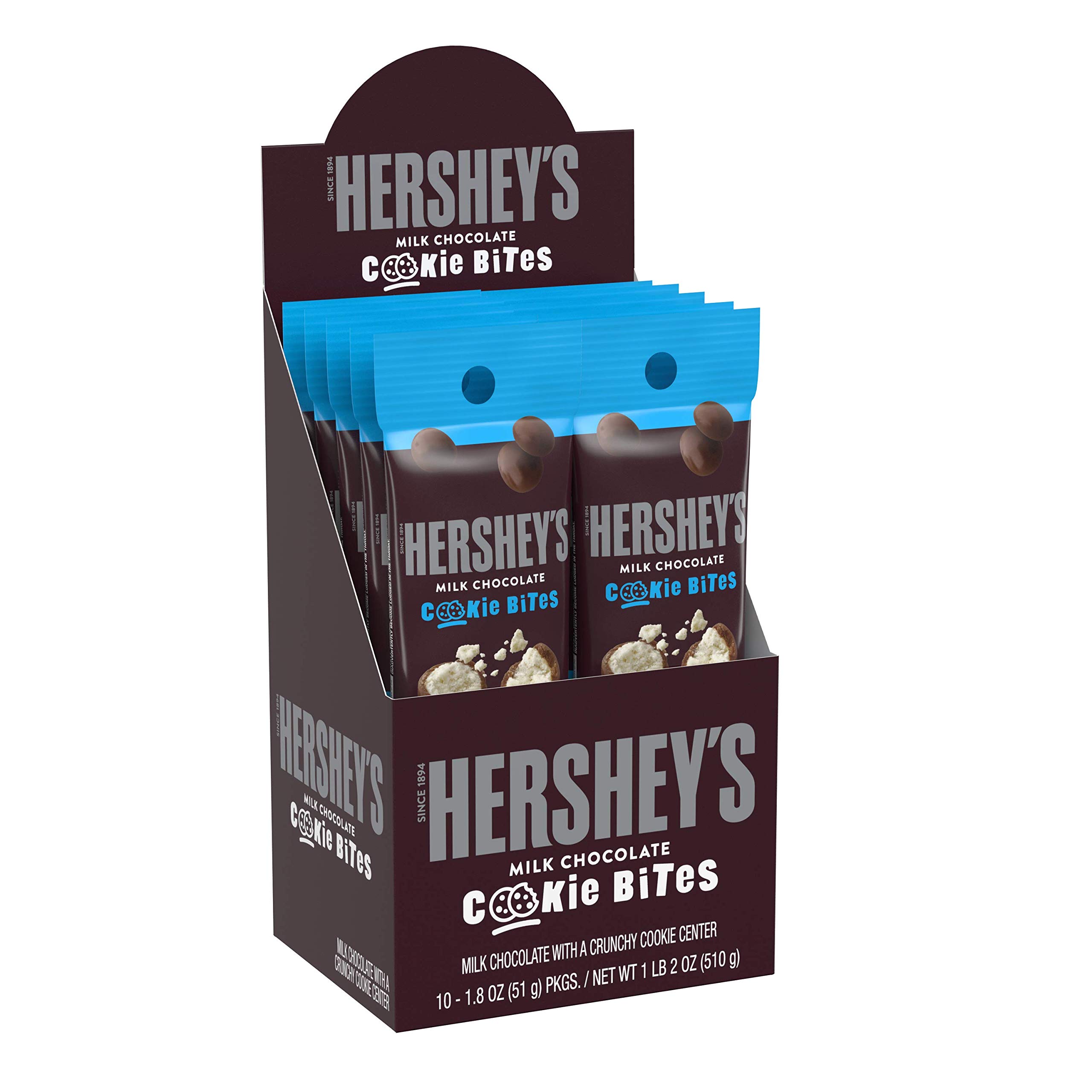 HERSHEY'S Milk Chocolate Cookie Bites Tubes 1 8 Oz Pack Of 10  | amzdealz