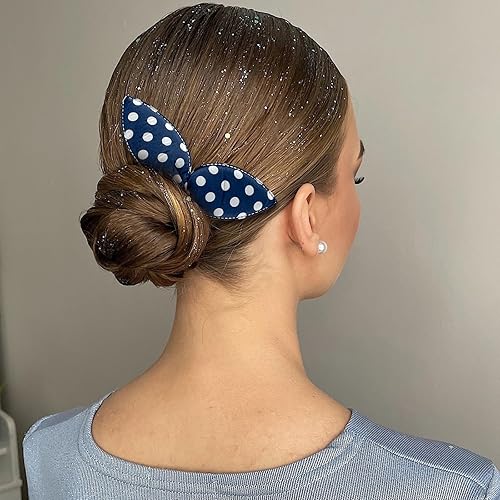 Miniatura 4 de 5 piezas de moños de pelo hábil, diseño de dona francesa, moño de conejo, moño, moño, torcido, lunares, dona flexible, accesorios de peinado rápido