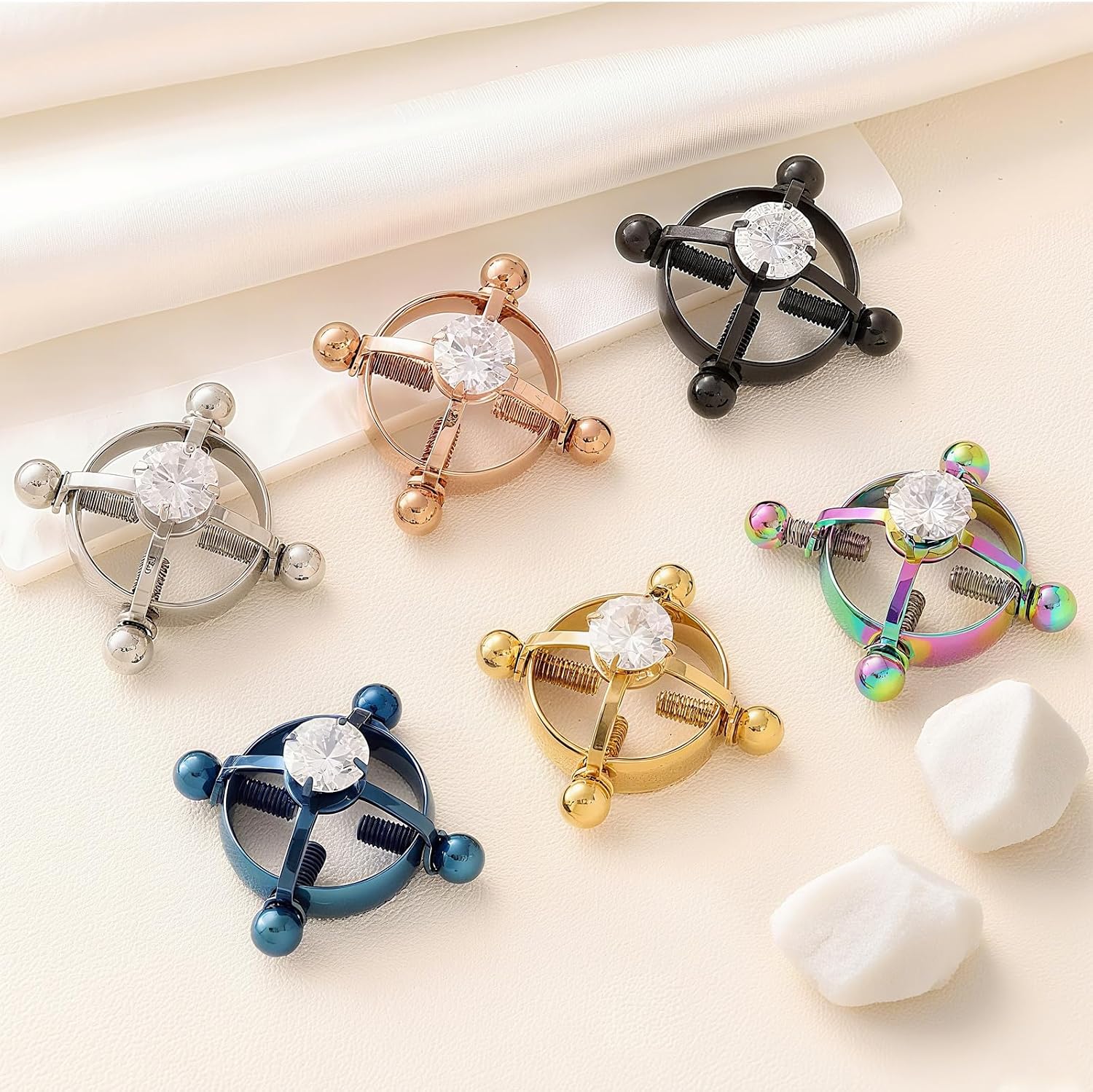 2Pcs Cubic Zirconia Non-Piercing Body Rings for Women image 4