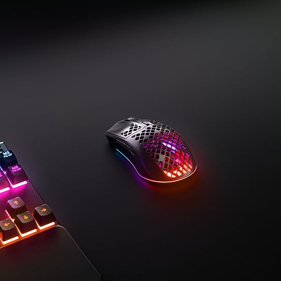 SteelSeries Aerox 3 Wireless Onyx Gaming Mouse - TrueMove Air Optik Sensör - 68 Gram - Suya Dayanıklı - Siyah