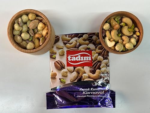 Miniatura 2 de Paquetes de bocadillos de nueces de lujo mixtos para fiestas, sabor a nueces, almendras, anacardos, nueces, pistachos, 8.6 onzas, paquete de 2