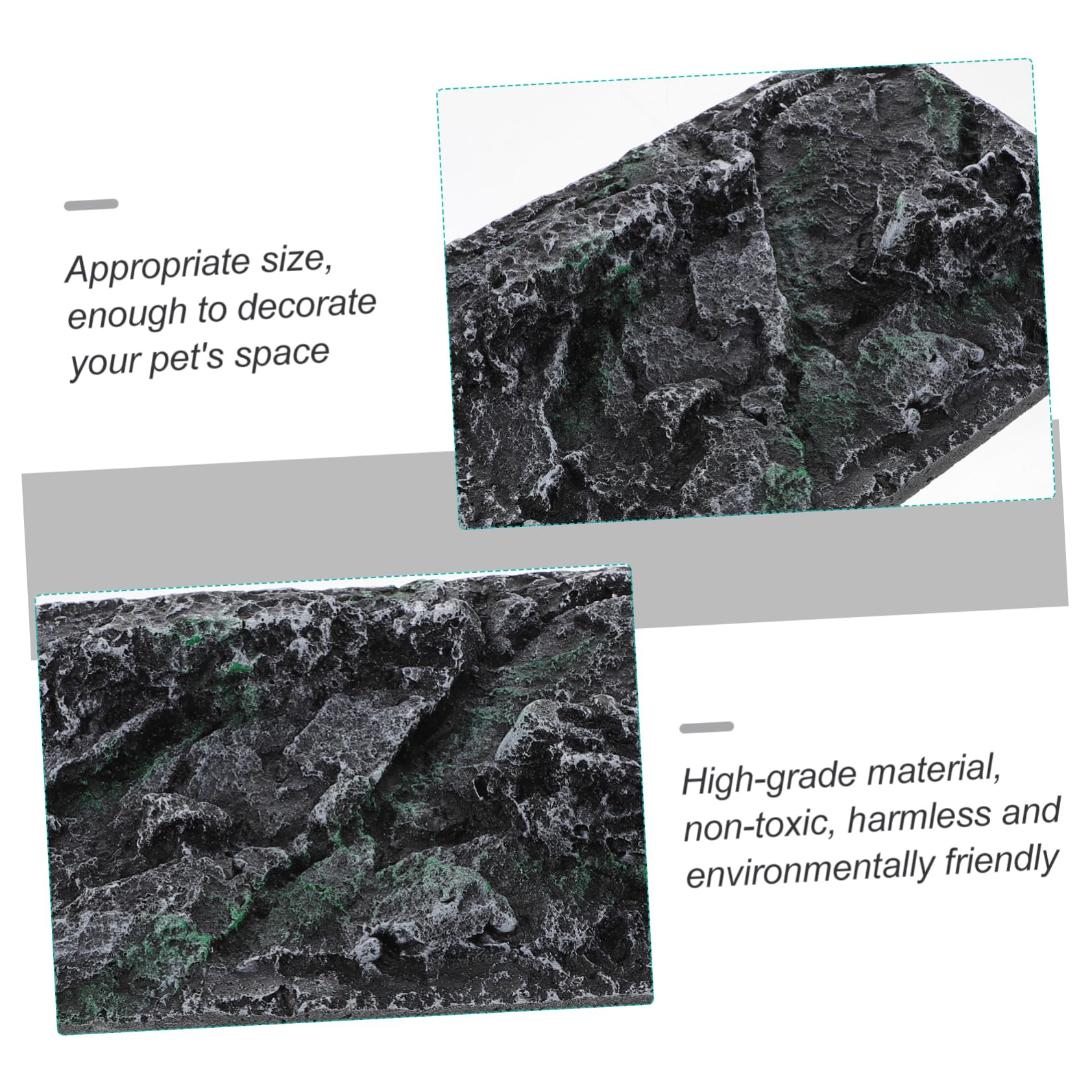 ifundom 1Pc Aquarium Background Board for Tortoise Tank Emulation Board with Lifelike Details Decoration for Reptile Habitat Easy Placement