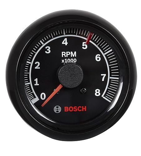 SP0F000025 Sport II 2-5/8" Tachometer (Black Dial Face, Black Bezel)