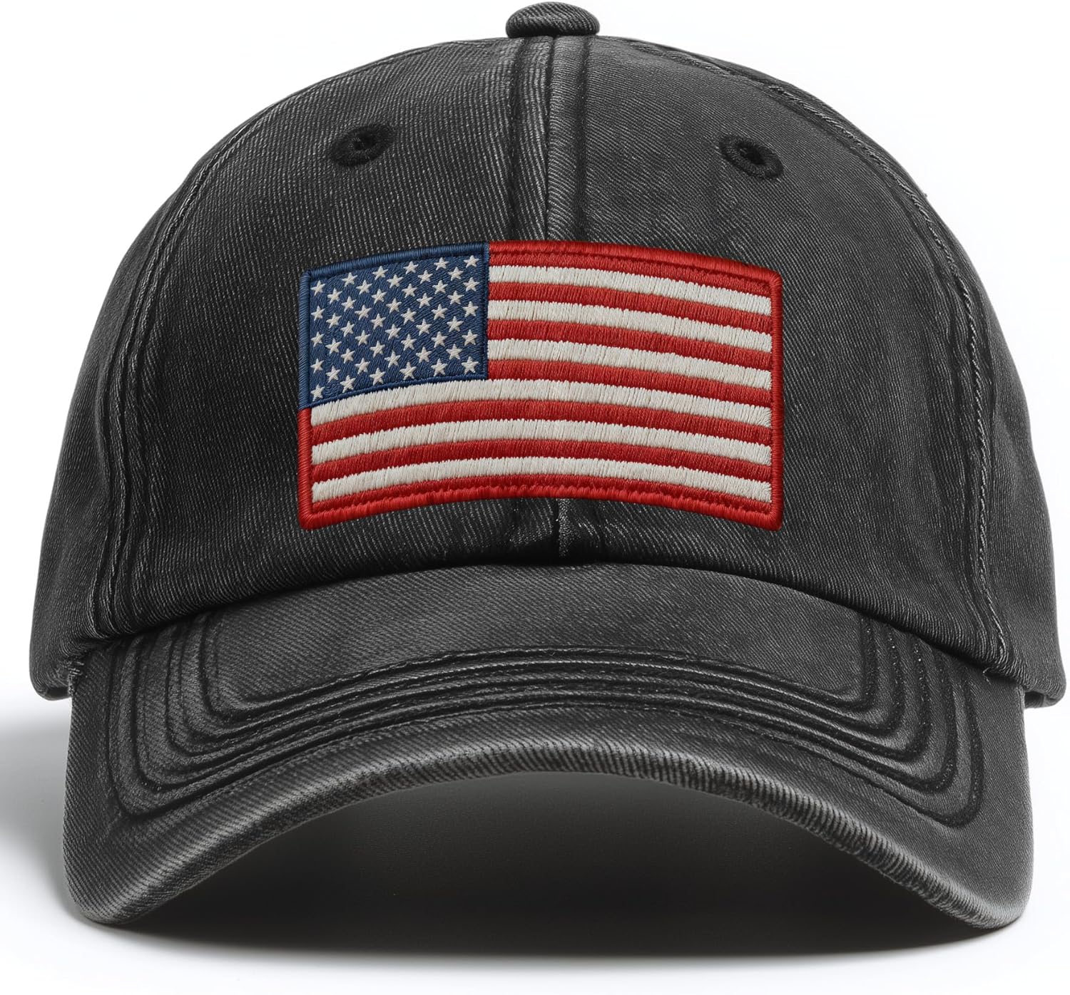 American Flag Trucker Hat Unisex Baseball Cap Patriotic Hat Adjustable Baseball Caps Us Flag Caps Black - Image 2