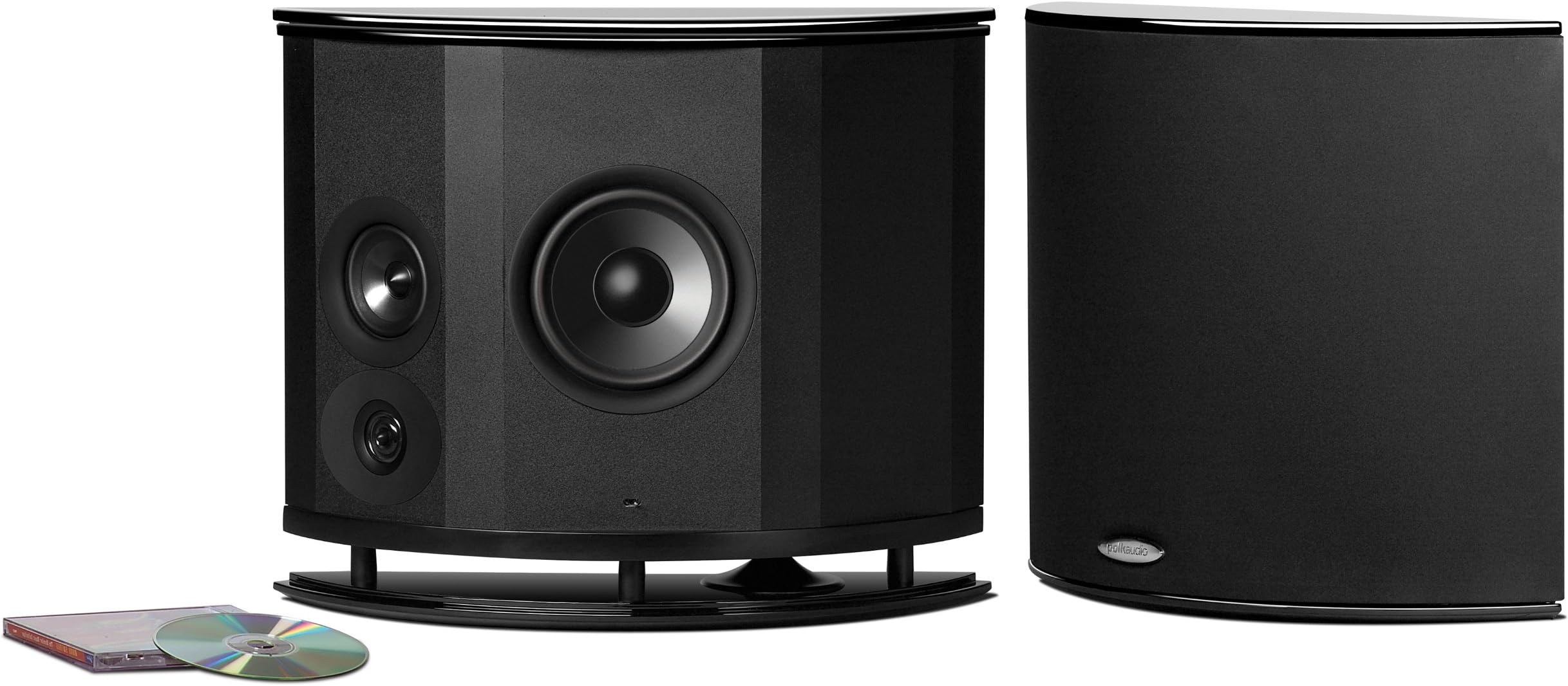 Polk Audio LSiM 702 F/X High-Performance Surround Speakers | Dynamic Balance & PowerPort Technology | Magnetic Grilles + Keyhole for Wall-Mounting | Gold-Plated Binding Posts | Pair, Black