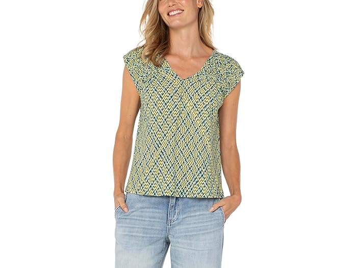 Short Sleeve Dolman Tie Back Knit Top - Image 2