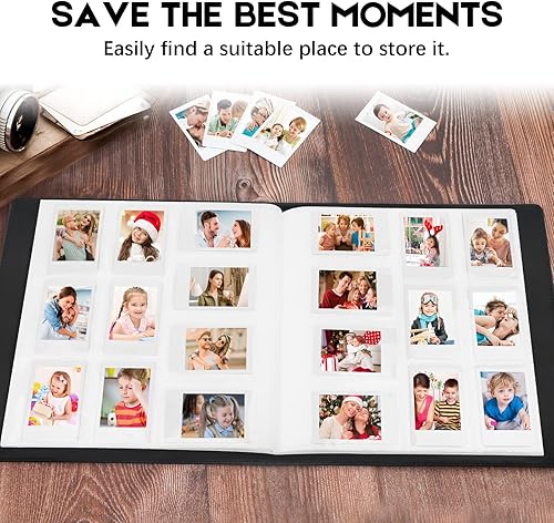 Miniatura 8 de Veicevol Álbum de fotos de 640 bolsillos para cámara Fujifilm Instax Mini, cubierta de cuero, álbum de fotos para cámara instantánea Instax Mini 12