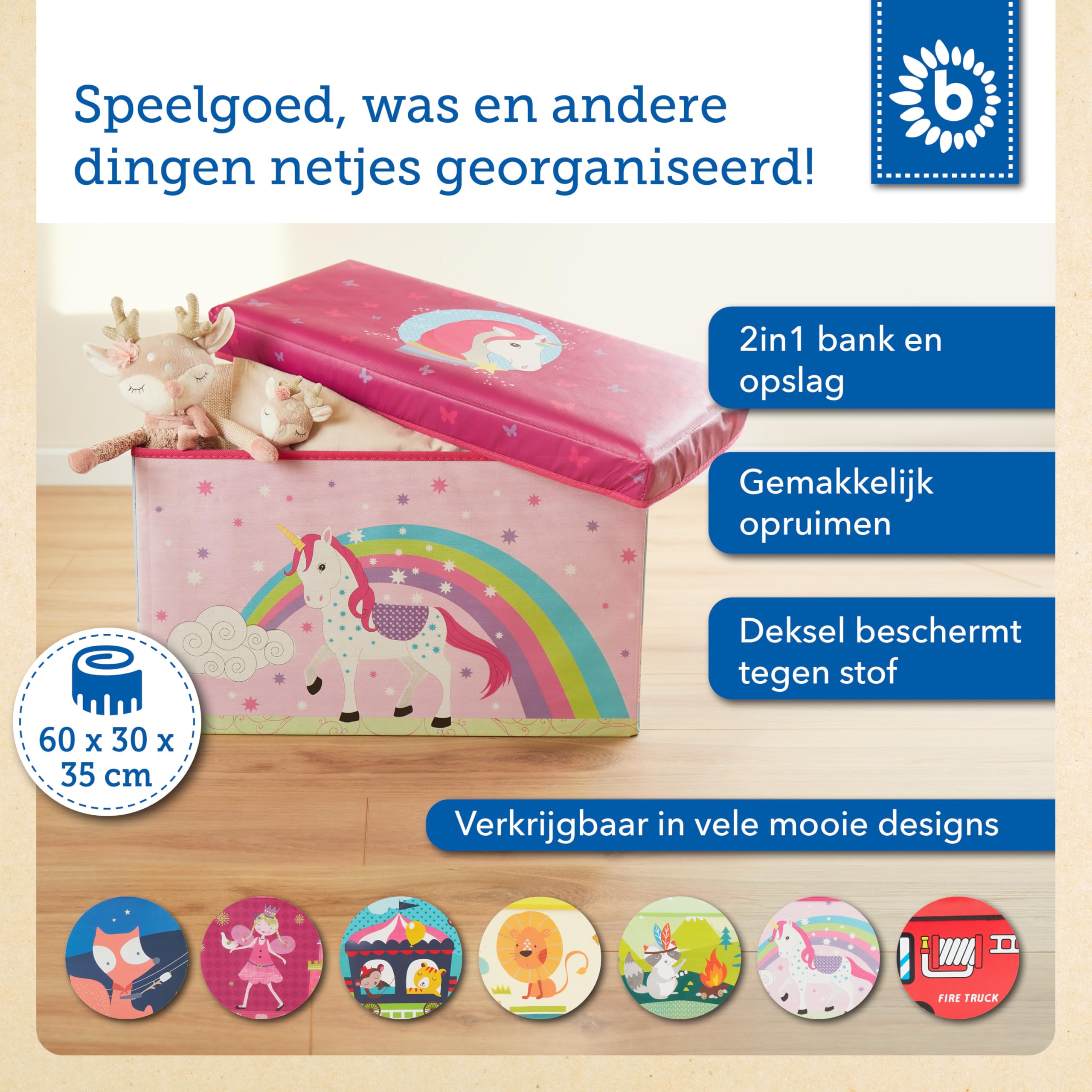 Bieco opbergkist met deksel kinderschoolbus, opvouwbaar, krukje met zitting en vulling, speelgoedkist met opbergruimte, zitkist, jongens & meisjes, 46 L, belastbaar tot 80 kg, geel