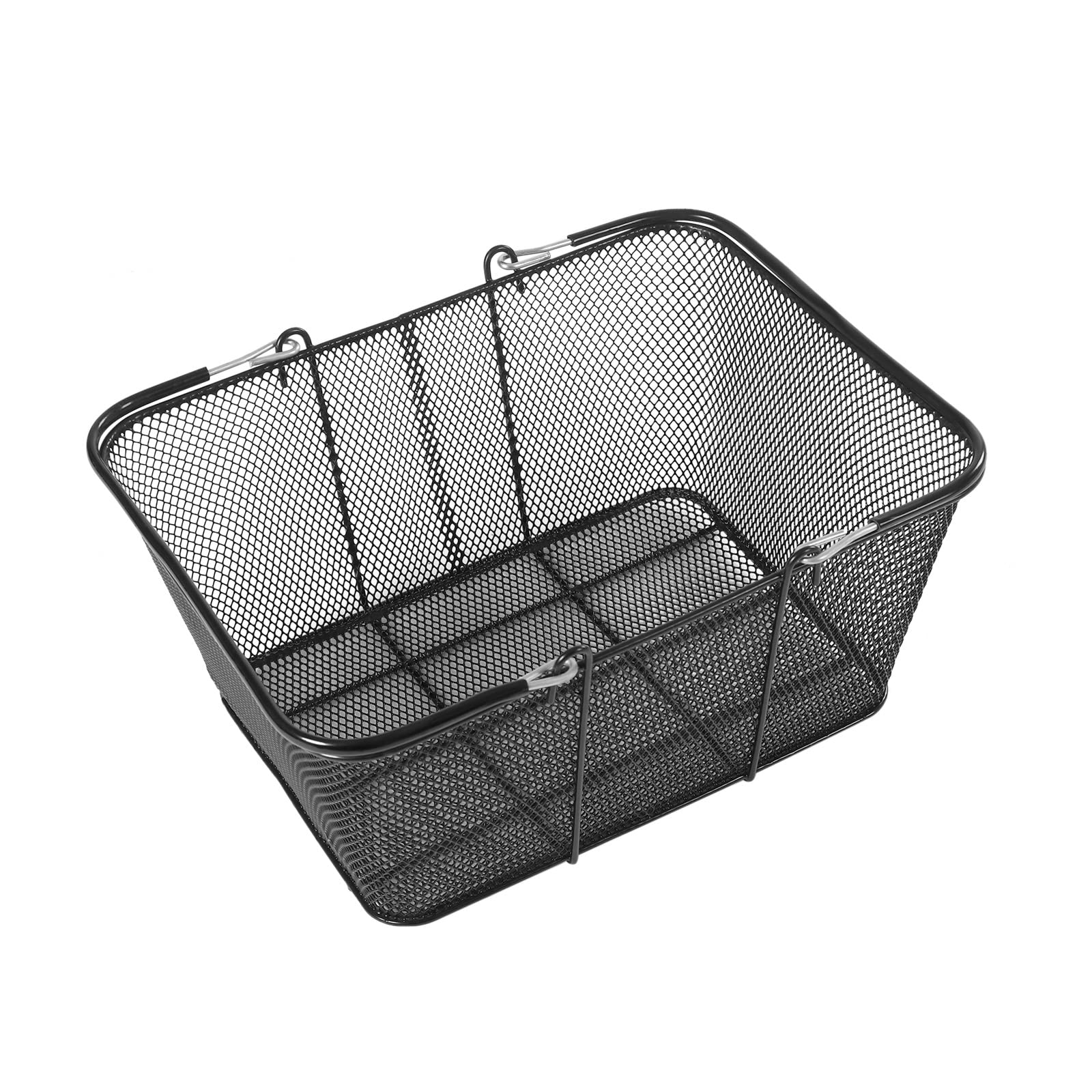 12 cestas de hierro con asas de 5 galones, cestas apilables para tienda de comestibles, cestas de compras de mano para tiendas minoristas, supermercados, tienda de comestibles