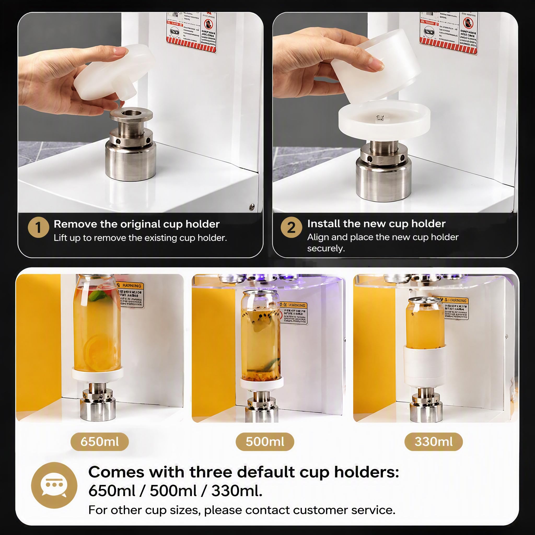 Sigillatrice Elettrica Commerciale in Acciaio Inox da Tavolo Attrezzatura Saldatura Rapida Antigoccia per Lattine Soda Birra Bevande Vetro PET - Negozi Tè al Latte Bar Ristoranti