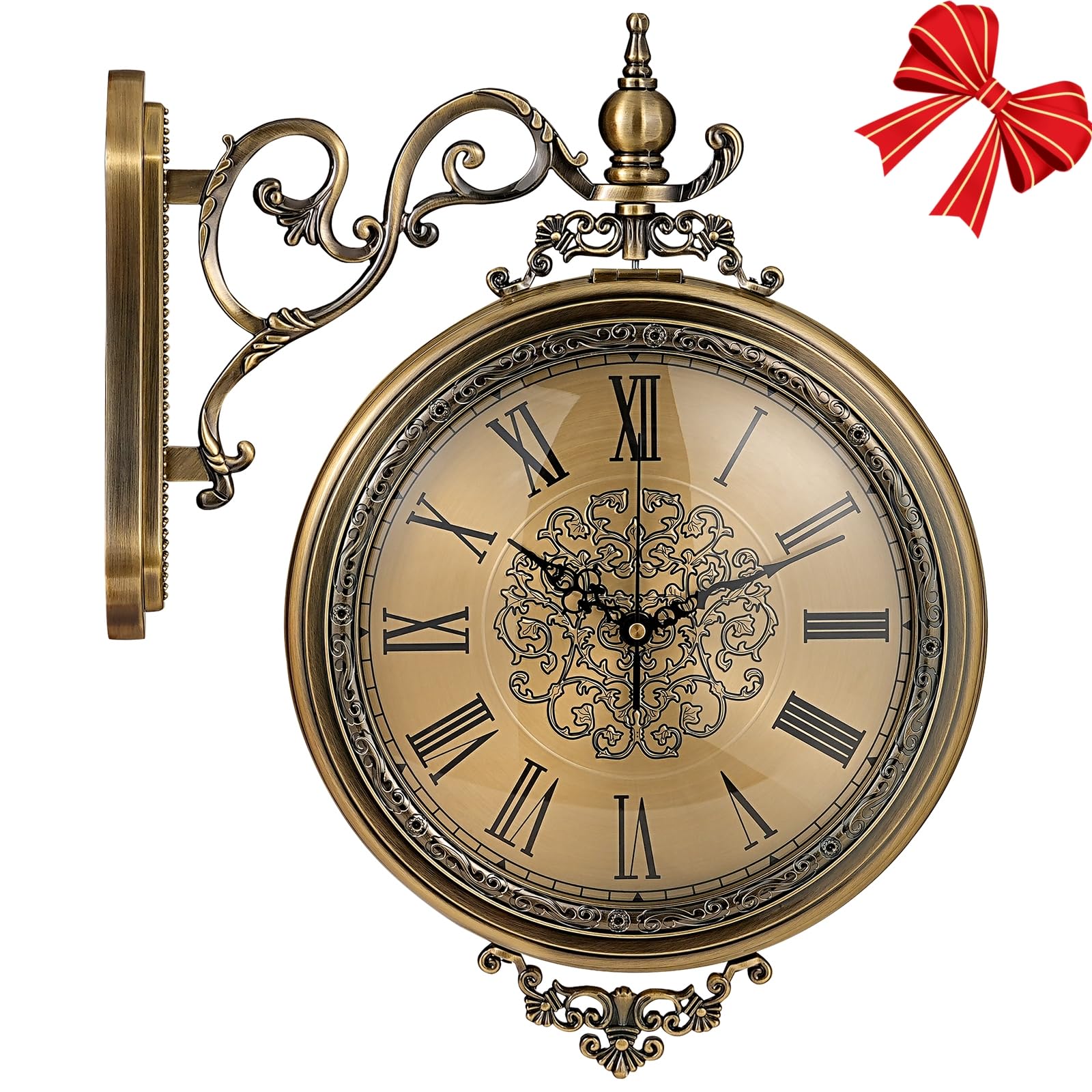 Amazon.com: Liwyewu Large Vintage Double Sided Wall Clock with