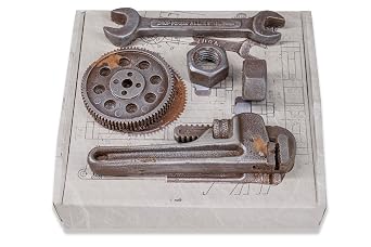 Chocolate Gift Box for Men with Life-Sized Milk Chocolate Tools, Birthday, Christmas Gift for Men, Sweet Present for Handyman, Mechanic or Car Enthusiast