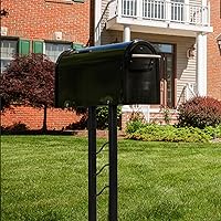 Vista 11 de Architectural Mailboxes Montroso - Poste para buzón de acero galvanizado, código de compatibilidad A, MON00BPEC, negro