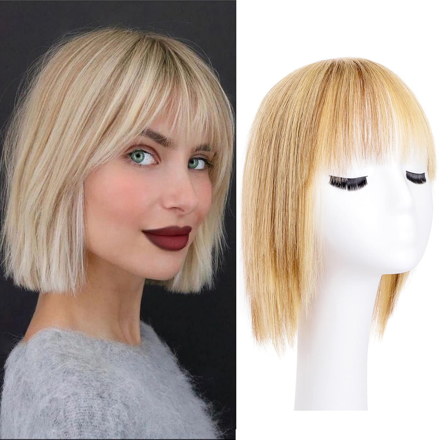 Lovenea Human Hair Toupee for Women Real Human Hair with