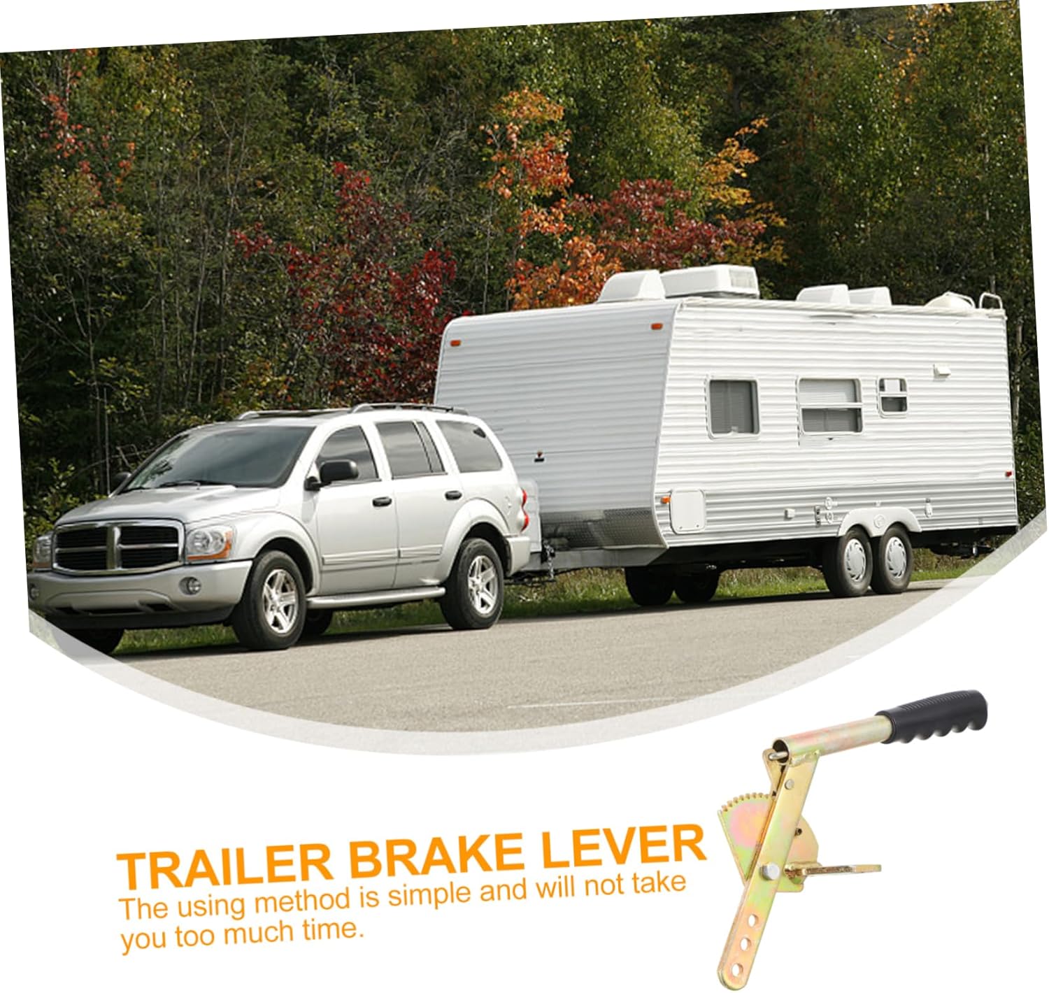 Trailer Hand Brake Lever Connector Anti-Slip Coupling Hitch Brake Handle for RVs and Trailers