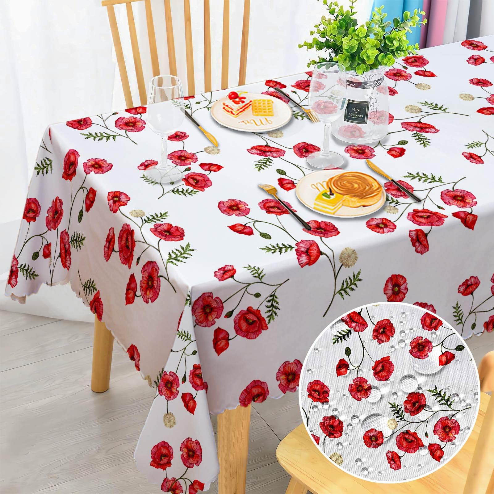 Table Cloth Rectangular, Wipeable Tablecloths