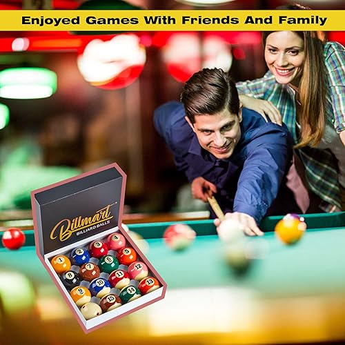 Miniatura 6 de Juego de bolas de billar prémium para mesa de billar, tamaño reglamentario, 16 bolas de billar