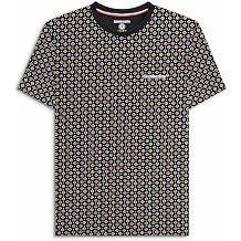 Lambretta Mens Black Gold Geometrical T-Shirt M