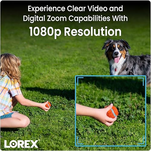Miniatura 4 de Lorex Cámara de seguridad Bullet HD de 1080p Cámara CCTV resistente a la intemperie para exteriores con visión nocturna de 130 pies Campo