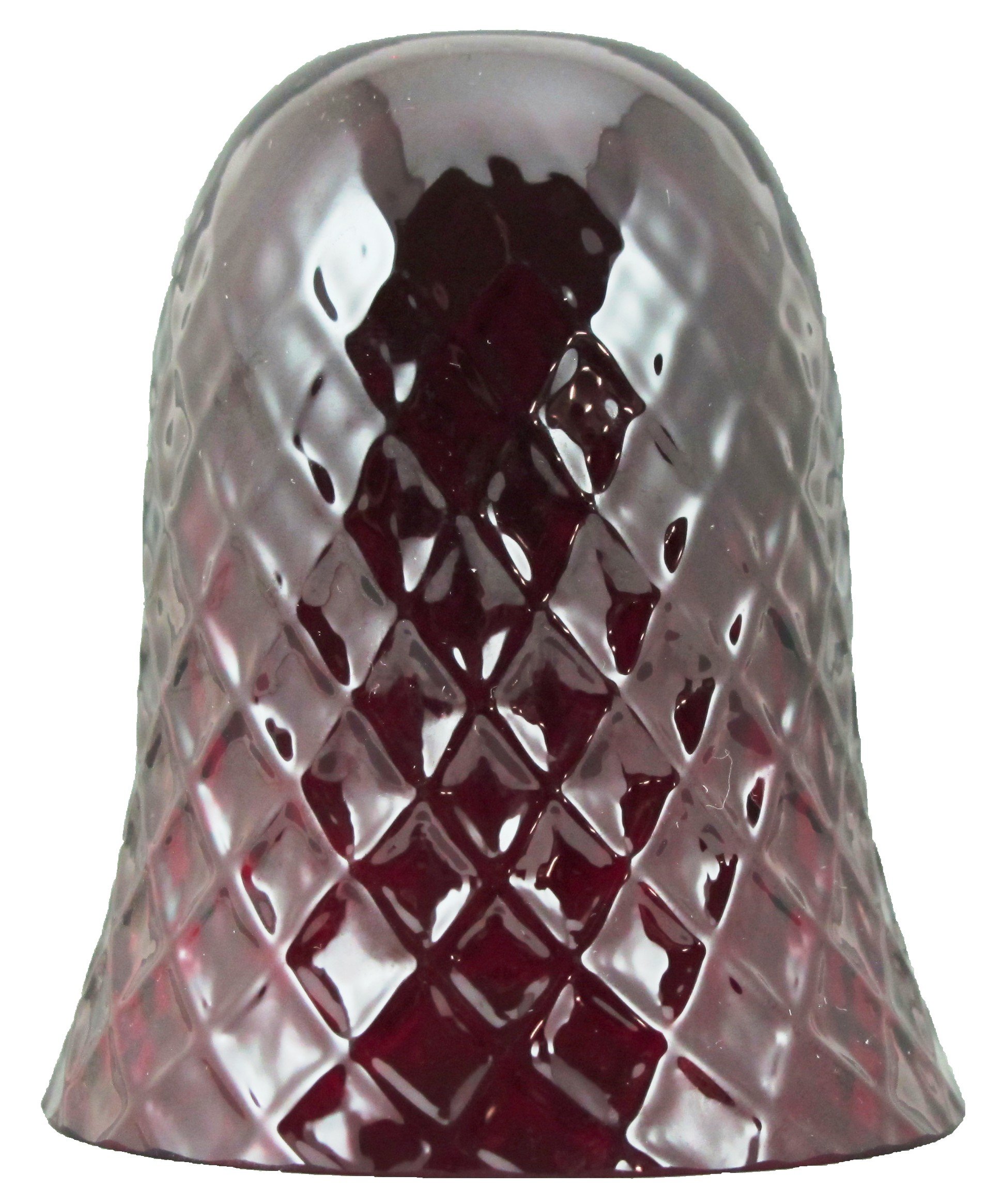 Dedal de cristal roja XXL para dedos grandes que buscan costura sin dolor