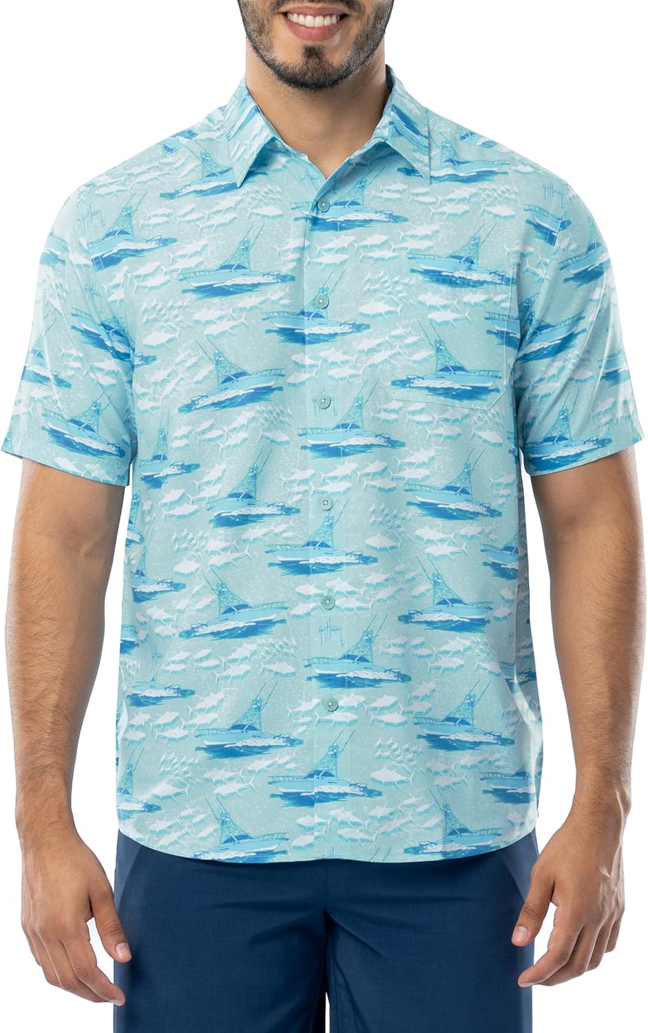 Guy Harvey Men's Short Sleeve Performance Fishing Shirt