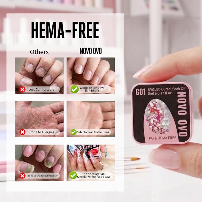 Esmalte de uñas gel con brillo holográfico 5ml miniatura 7