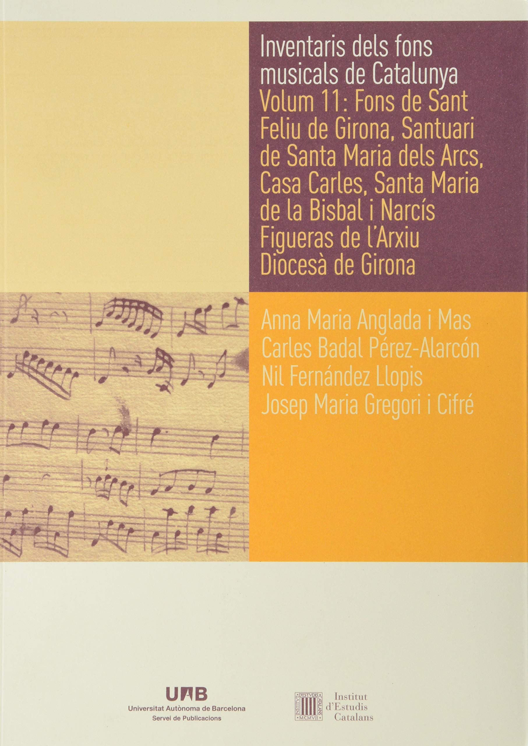 Fons de Sant Feliu de Girona et Casa Carles dans le catalogue musical Vol. 11