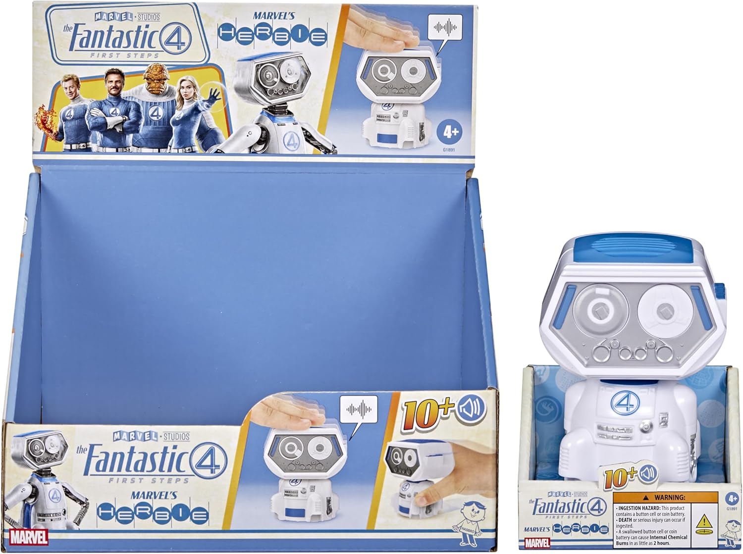 Marvel Studios The Fantastic Four: First Steps Marvel’s H.E.R.B.I.E. 4-Inch (10 CM) Action Figure, Super Hero Toys for Kids, Ages 4+ - Image 5