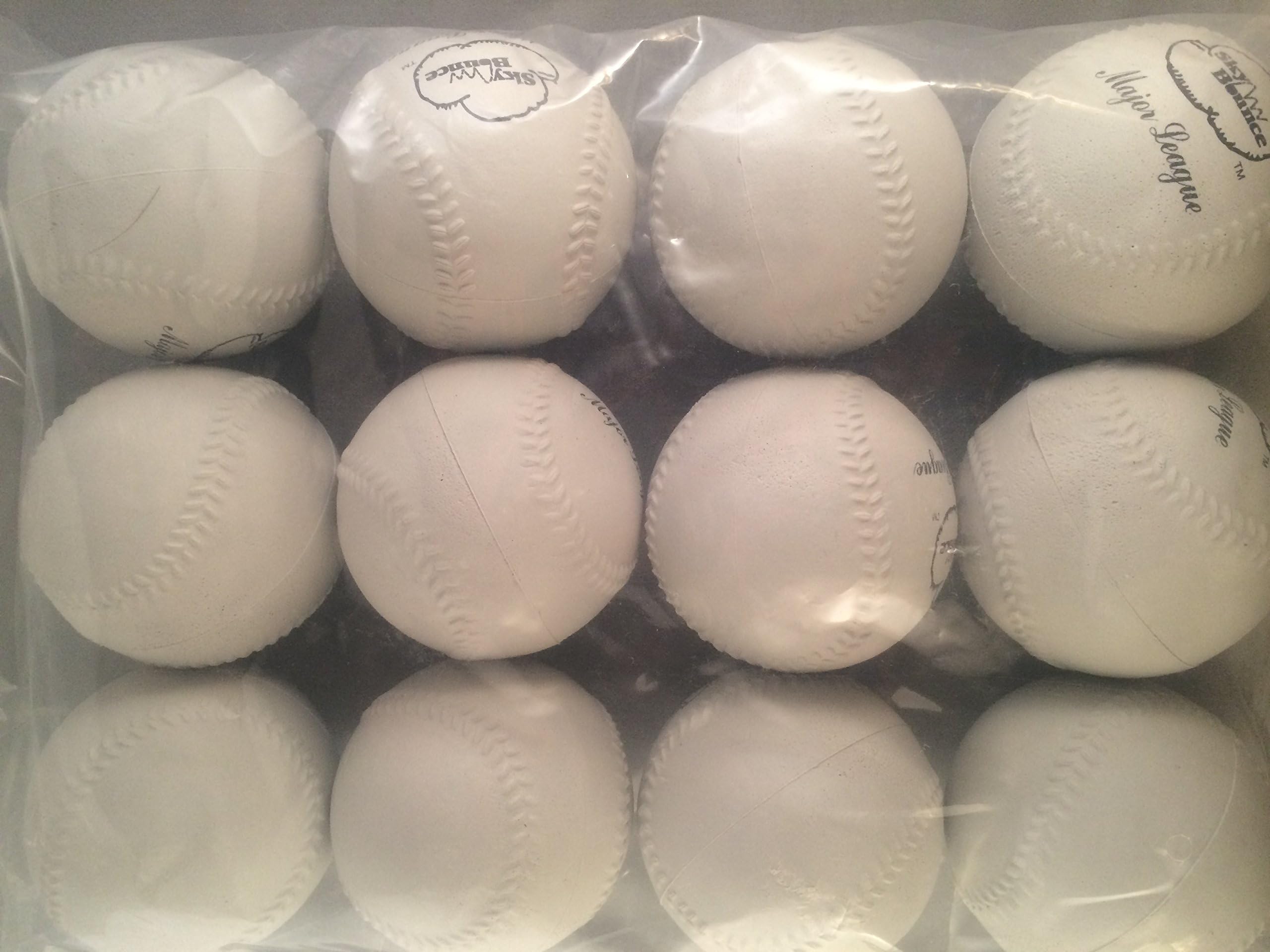 Sky Bounce2922 White Sponge Baseball - 12 Count