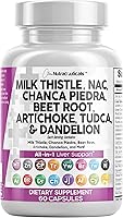 Clean Nutraceuticals Milk Thistle NAC Chanca Piedra Liver Detox Supplement - 28-in-1 with TUDCA, Beet Root, Artichoke, Dandelion - 60 Caps