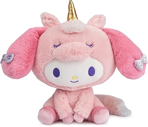GUND Sanrio My Melody - Peluche de unicornio, animal de peluche prémium para edades de 1 año en adelante, rosa, 9.5 pulgadas