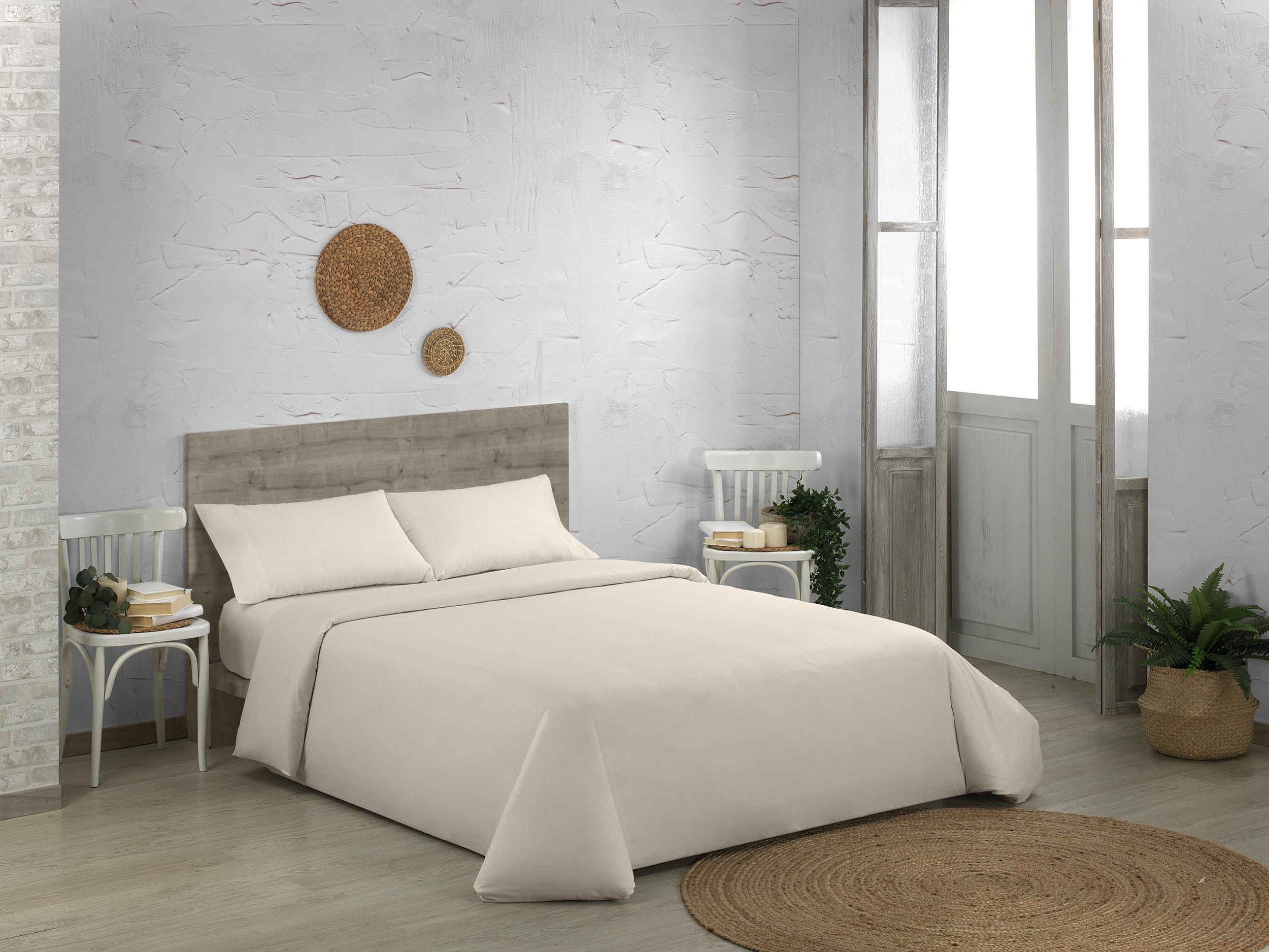 Drap lit 105 cm coton bio taupe anti transpiration