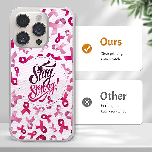 Miniatura 5 de Fundas de teléfono con cinta rosa para sobrevivientes de concientización sobre el cáncer de mama, accesorios de regalo para mujeres, funda fresca
