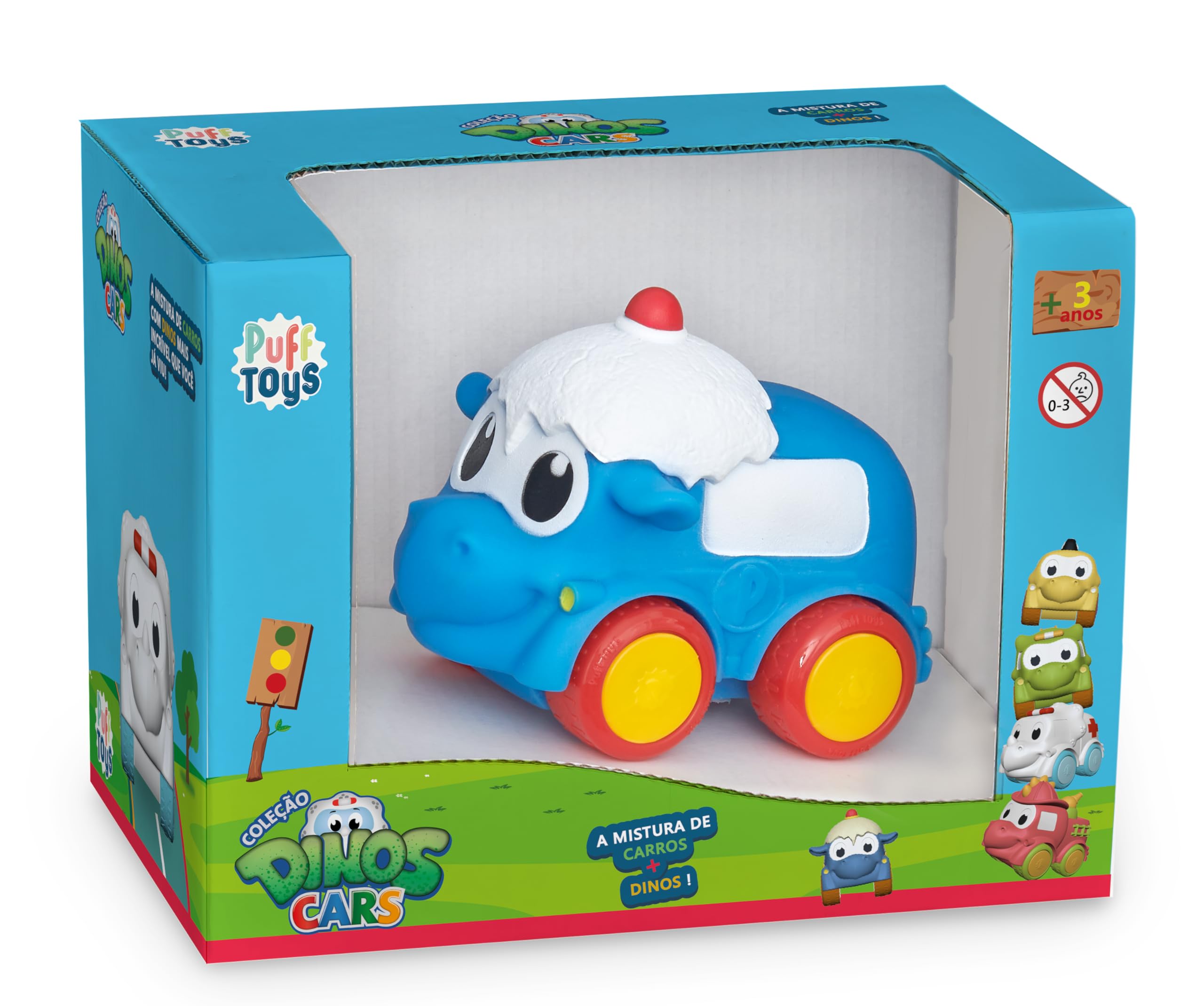 Puff Toys, Coleção Dinos Car, Policia : Amazon.com.br: Brinquedos