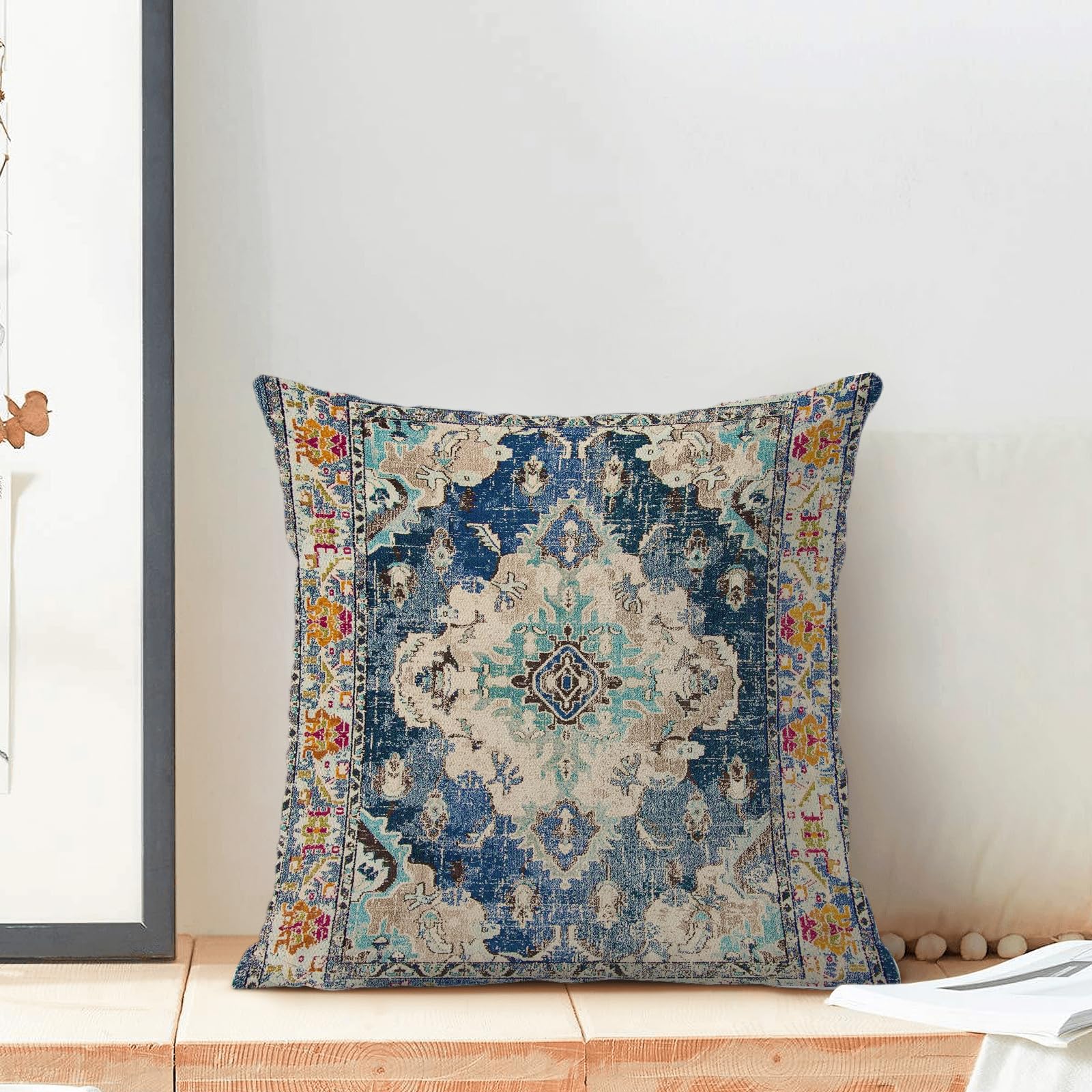 Giwawa Federe Cuscini Bohémien 45x45 Cm – Set Da 2 – Cuscini Decorativi Foglia, Cotone Morbido