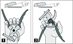 Felco Taille des feuilles (F 17) - Prunier de jardin à main unique à main gauche de fabrication suisse haute performance avec lame en acier