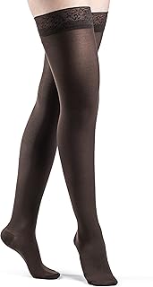 Sigvaris Style 841 Soft Opaque Closed Toe Thigh Highs w/Grip Top - 15-20 mmHg Long Long Sig841N